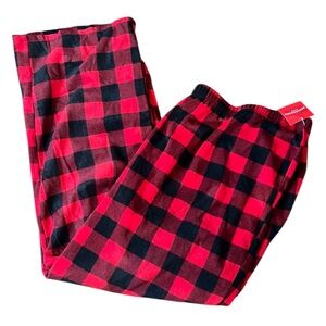 Wonder Shop Women's 3X Plus Red Black Buffalo Plaid Fleece Pajama Pants NWT XMas